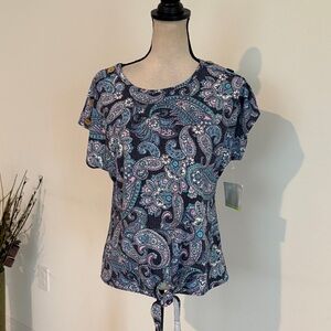 NWT small juniper and lilac boho shirt 1108